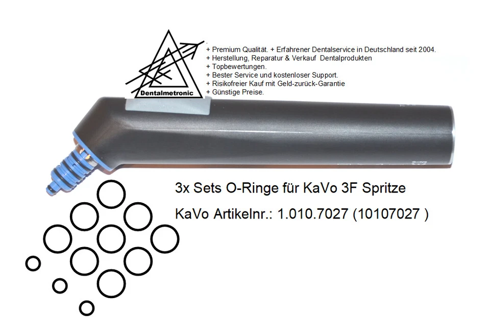 3x Sets O-Ring passend für KaVo 3F Spritze 1.010.7027 (10107027 ) - Bild 1 von 1