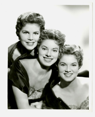 1950's The McGuire Sisters Portrait of Singing Trio 7 x 9 Type 1