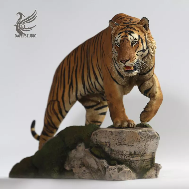 Bengal Tiger Sitting 3D Printed Miniature Figurine 