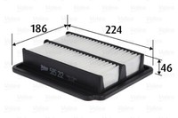 Valeo Luftfilter Filtereinsatz FüR Chevrolet Aveo SchräGheck 1.2 1.4 Aveo/Kalos