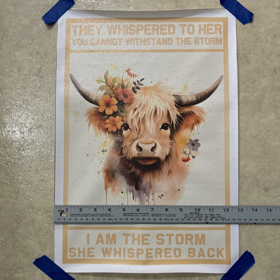 Cow - I Am The Storm Quote ✅Positive Inspirational Poster Canvas Wall Art 12x18” - Image 3 of 4