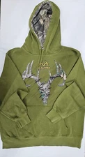 Real Tree Hoodie Mens Size Medium Green Camouflage Hunting Outdoor Deer Buck