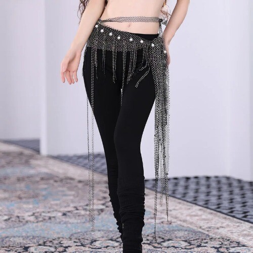 Women Belly DanceCostume Hip Scarf Accessories Belt Skirt Silk Scarf WaistChain - Bild 14 von 34