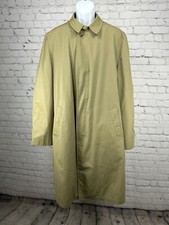 VTG London Fog Claeth Cloth Tan Removable Faux Fur Liner Trench Coat 44 X-Long