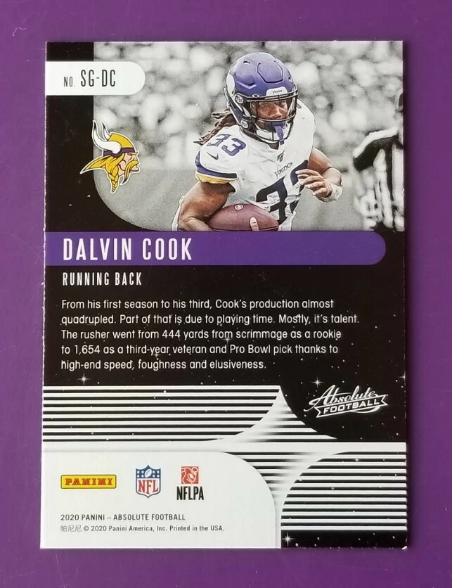 2020 Absolute Star Gazing Dalvin Cook # SG-DC - Image 3 of 3