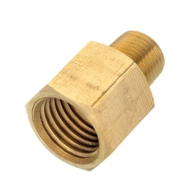 1/8" NPT Male To 1/4" NPT Female Pipe Reducer Hex Thread Adapter Thread Valve