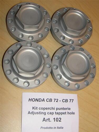 Honda CB72 CB77 Cappellini #102 set/4 billet alloy rocker valve cover caps - Picture 1 of 1