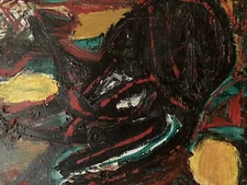 Very Pretty Painting 1970 Patrick Child Oil on Canvas Expressioniste Dpg Cobra