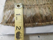 1.75” Brush Fringe Green/Browns - Lot of 6 Yards - Drapery / Upholstery / Crafts
