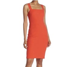 Vince Camuto Crepe Square Neck Sleeveless Bodycon Dress Red 10.  1290