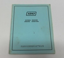 Ashly Electronic Crossovers Operating Instructions Vintage Manual