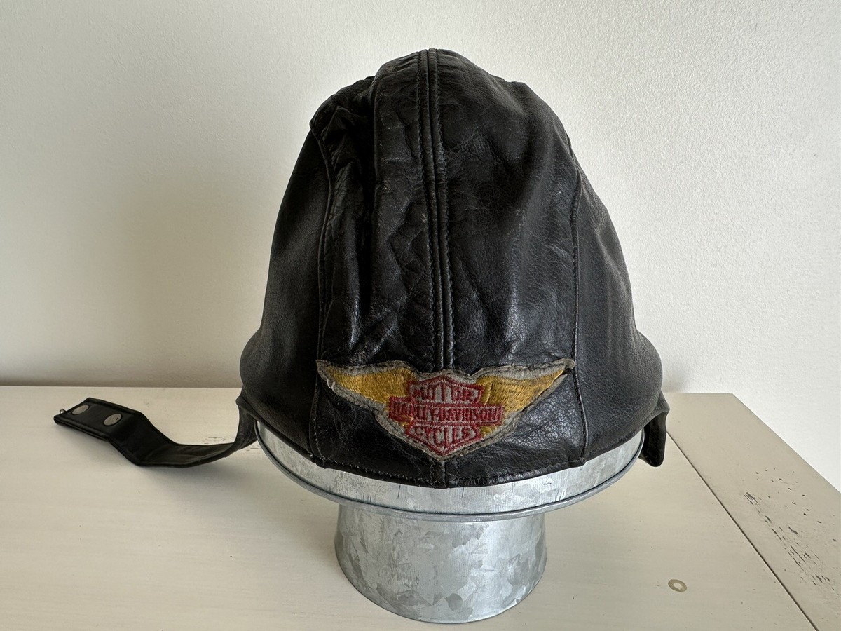 Harley-Davidson 黒 レザー ハンチング帽　Mサイズ Harley-Davidson 黒 レザー ハンチング帽 Mサイズ