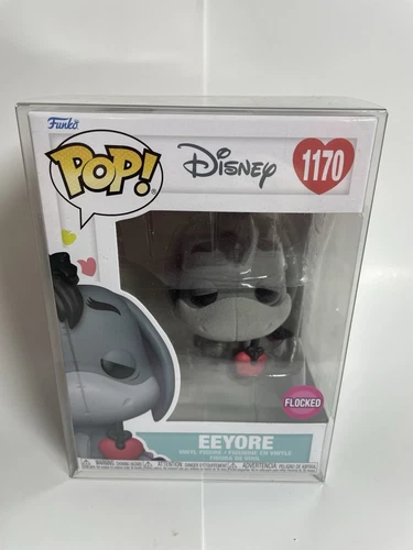 Funko Pop Disney Winnie The Pooh Eeyore With Heart # 1170 Flocked In Protector