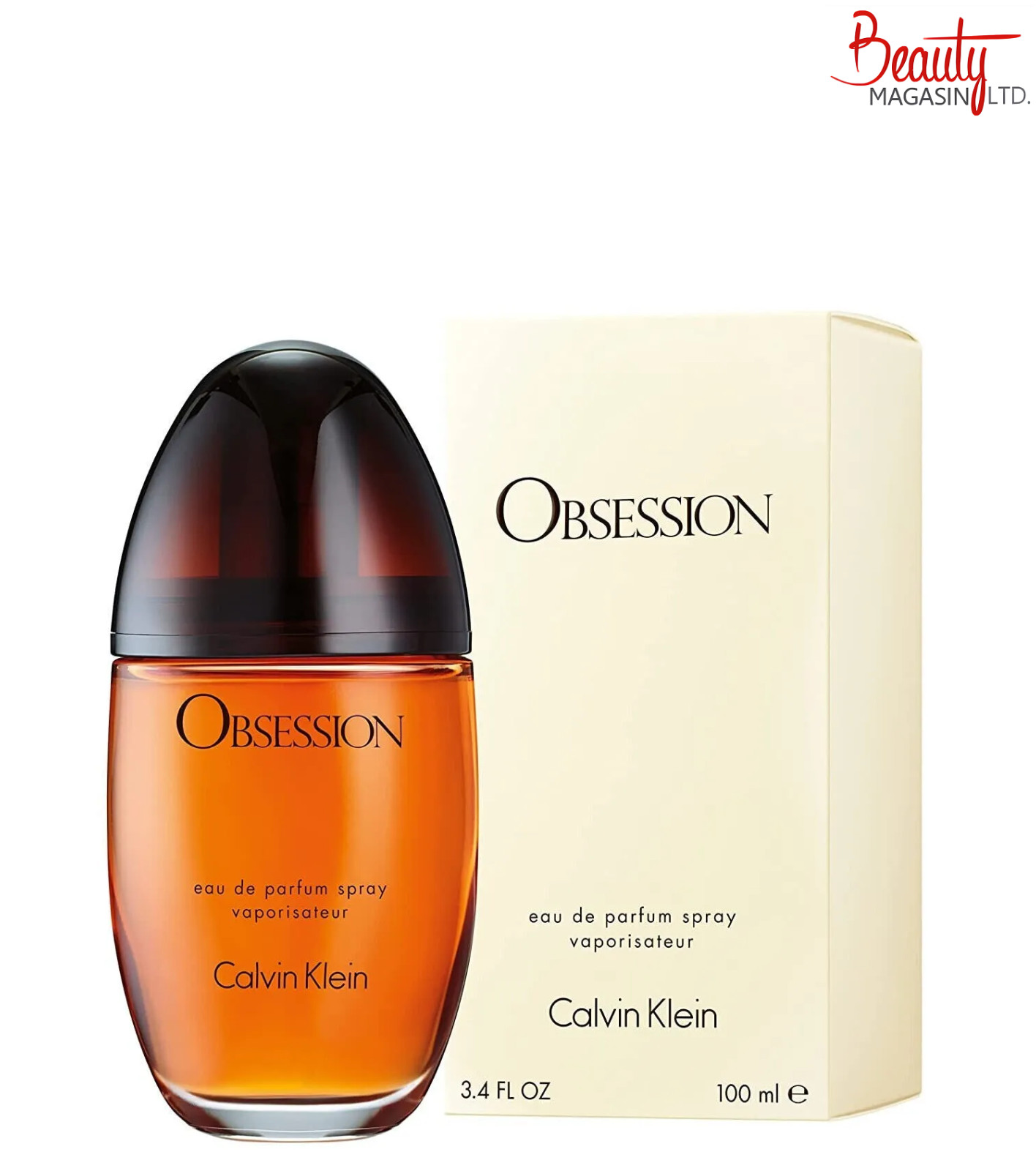 CK Calvin Klein Obsession For Women Eau De Parfum Spray 100Ml-WITHOUT CAP