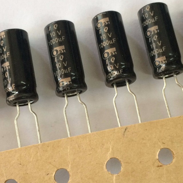 20pcs 1000uF 10V OST RLS Low ESR Long Life Motherboard Capacitor 8x20mm
