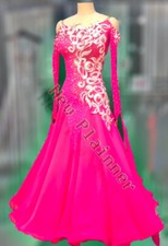 B8832 women ballroom Specialty Waltz Tango standard dress UK10 US 8 rose