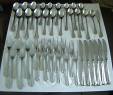 International SYMMETRY FREEMONT Stainless Flatware Set Service for 6 - 44 pieces