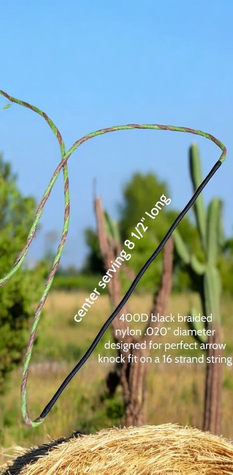 Flemish Twist Bowstring KIWI GREEN & MED BROWN choose your string length $17.95 - Image 3 of 4