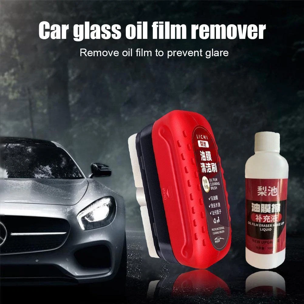 Nettoyant Pare-brise Voiture - Brosse éliminant Le Film Gras Et Huile - Pour Vitres Automobiles, Salle De Bain