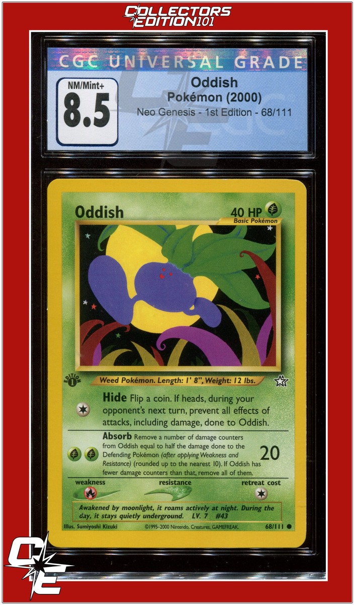 【廃盤 / レア】 Odd Project / The Second Hand〜 Neo Genesis 68 Oddish 1st Edition CGC 8.5 | eBay