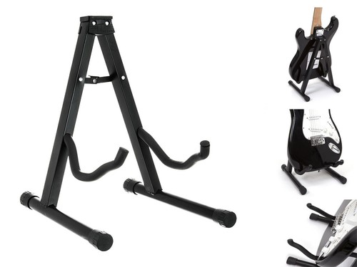 Metal Folding Guitar Stand Electric Music Acoustic Free Standing A Frame Stand - Picture 13 of 15