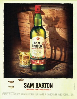 Werbung Advertising 120 2019 Canadian Whisky Sam Barton imported 5 years