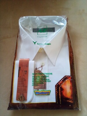 Westbury Men's Dress Shirt, Collar 16.5'', White, X Long Sleeves 27'', Safety Pkt