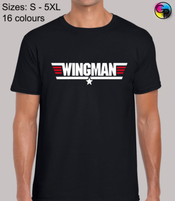 Wingman lustiges Neuheit Witz Pilot Oberteil normale Passform T-Shirt Oberteil TShirt Tee für Männer
