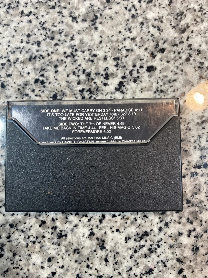 Vintage 1985 Cassette Tape Chastain The 7th Of Never Leviathan Records - Imagem 3 de 4