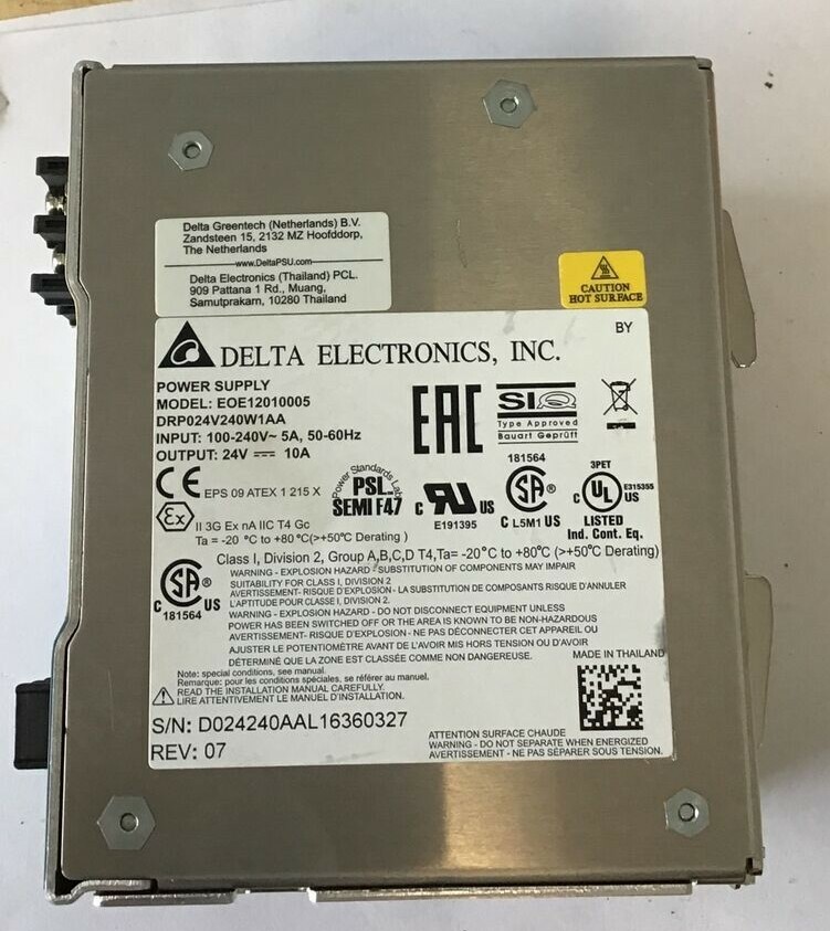 DELTA ELECTRONICS EOE12010005 POWER SUPPLY 100240VAC 10A eBay