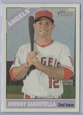 2015 Topps Heritage High 624 Johnny Giavotella reverse flip stock Angels
