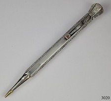 Antiker Drehbleistift 900 Silber Jugendstil um 1900 Silberstift Pencil Silver
