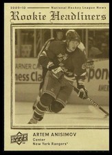 Artem Anisimov 2009-10 Upper Deck Rookie Headliners Card!!