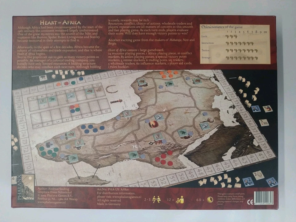 Heart of Africa Board Game Phalanx  Andreas Steding - Image 2 of 4