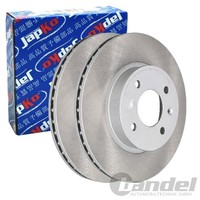 2X Japko Bremsscheiben Vorne 255,4Mm BelÜFtet Passend FÜR Hyundai Getz