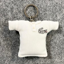 Lacoste Men Polo Shirt Key Chain White Limited Edition Rare French Fashion Model
