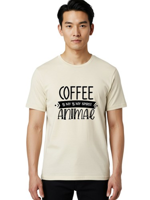 #ad Coffee Is My Is My Spirit Animal Mens Graphic Tee100% CottonCasual Summer Wear $28.00