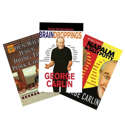 GEORGE CARLIN Book Lot (3) Hardcover - Braindroppings, Napalm & Silly Putty+