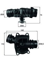 Mahle Thermostat KüHlmittel Ti 233 88 FüR Bmw E46 E39 E53 X5 E38 Rover Opel V94