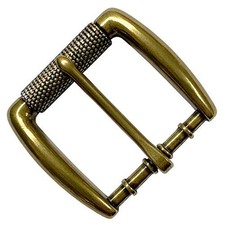 Antiqued Finish Single Prong Replacement Roller Belt Buckle, Fits 1-1/2" wide