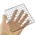 Camping Grill Grate Stainless Steel Mesh Bush Craft Fire Cooking BBQ Backpacking