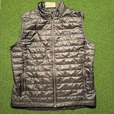 Patagonia Vest Mens XL  Nano Puff Lightweight Insulated Full Zip Forge Grey LOGO