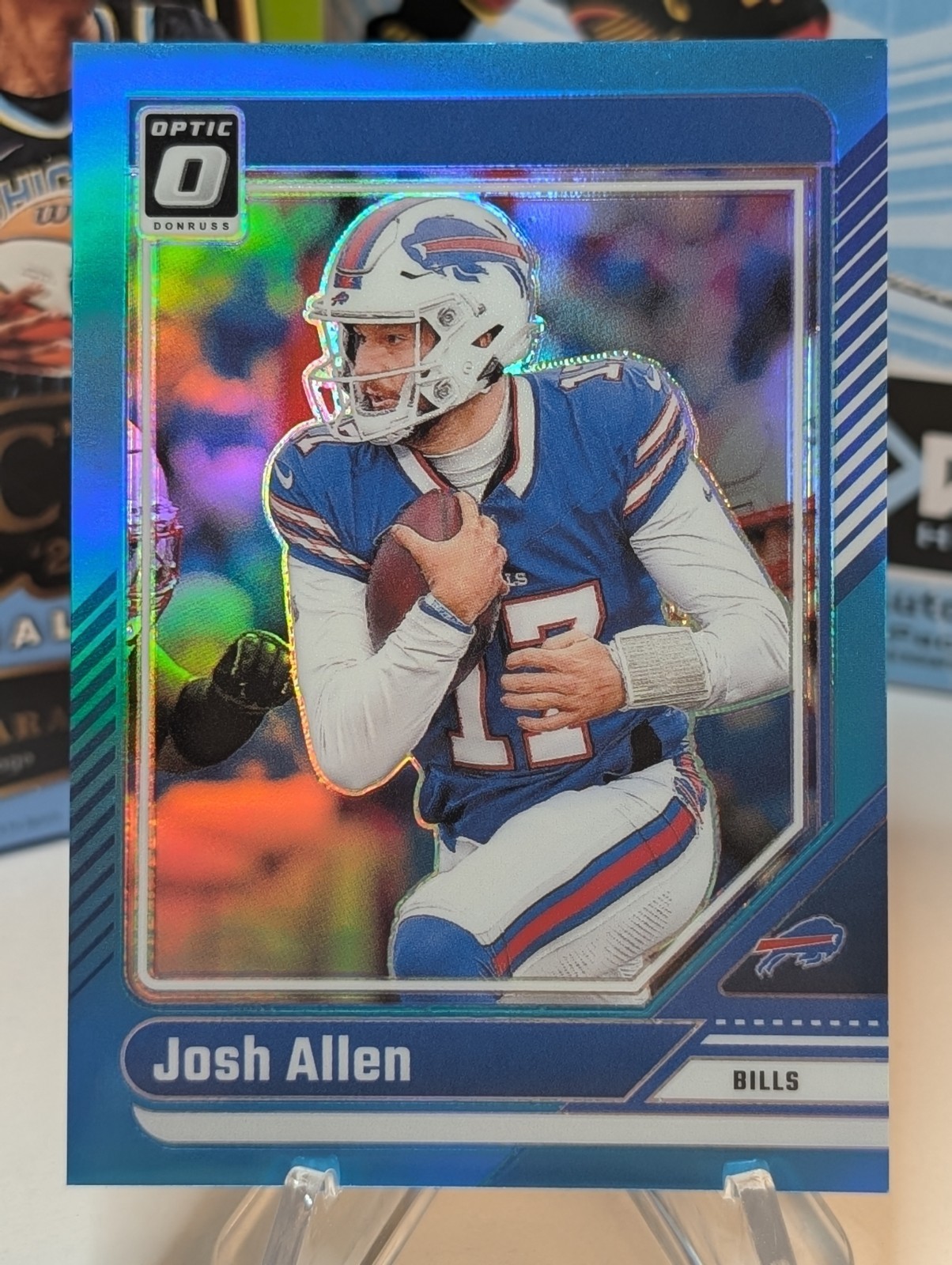 Josh Allen 2024 Panini Donruss Optic Aqua Prizm /299 - #19 Bills