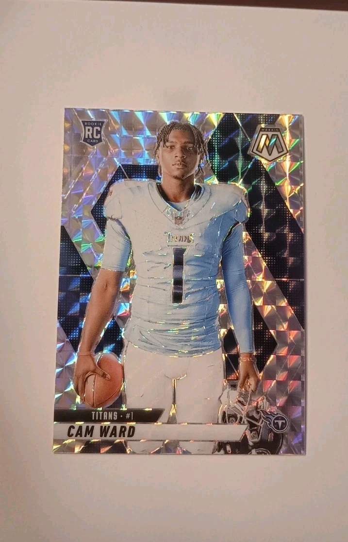 2025 Cam Ward Mosaic RC #272 Image Variation Silver Mosaic Prizm Titans Rookie