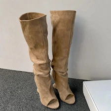 Toe Sandal Boots Over-the-knee High Boots Super High Heel Spring Women Shoes