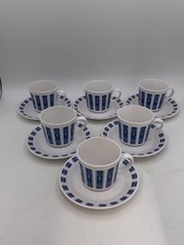 Noritake Cup Saucer 6 piece set WHT PROGRESSION CHINA WHT NAV