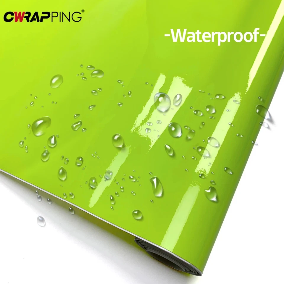 New Glossy Lemon Yellow Car Sticker Wraping Vinyl Wrap Sticker on Car Film Cover - Image 2 of 4