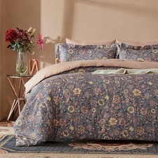 King Duvet Cover Set 3pc Paisley Bedding Vintage Boho Cottagecore Floral Print