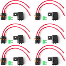 Waterproof Inline Fuse Holder 12V with Cover 6 Pack - Automotive/Marine/Vehicle
