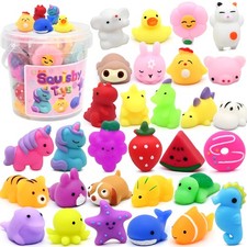 30 Pack Mochi Squishy Toys, Party Favors for Kids 4-8-12, Small, Colorful
